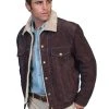 Scully Mens Chocolate Boar Suede Jean Jacket