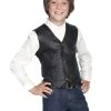 Scully Kid's Lambskin Vest - Black