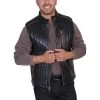 Scully Mens Black Italian Lamb Quilted Vest