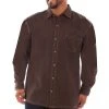 Scully Mens Chocolate 100% Cotton The Outdoor L/S Shirt