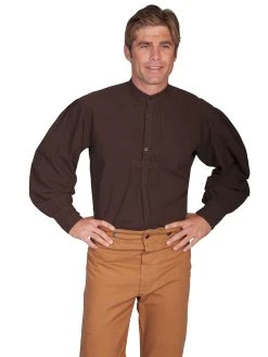 Scully Men's RangeWear Pleated Front Pullover - Chocolate