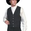 Scully Men's WAH MAKER 4 Pocket Wool Vest - Black