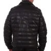 Scully Mens Black Leather Ribbed Jacket