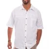 Scully Mens White 100% Cotton Palm S/S Shirt