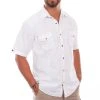 Scully Mens White 100% Cotton Beechwood S/S Shirt