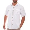 Scully Mens White 100% Cotton Voyager S/S Shirt
