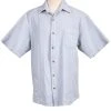 Scully Mens Ice Grey 100% Cotton Calypso S/S Shirt