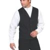 Scully Men's WAH MAKER Brushed Denim Vigilante Vest - Black