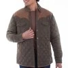 Scully Mens Olive Polyester Quilted Canvas Jacket