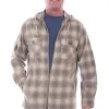 Scully Mens Tan 100% Cotton Sherpa Corduroy Hoodie