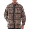 Scully Mens Tan 100% Cotton Aztec Geometric Jacket