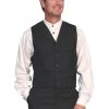 Scully Men's WAH MAKER 4 Pocket Wool Blend Vest - Black