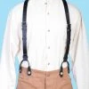 Scully Wahmaker Mens Black Leather Buckle USA Suspenders