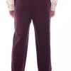 Scully Wahmaker Mens Burgundy Wool Blend USA Trousers