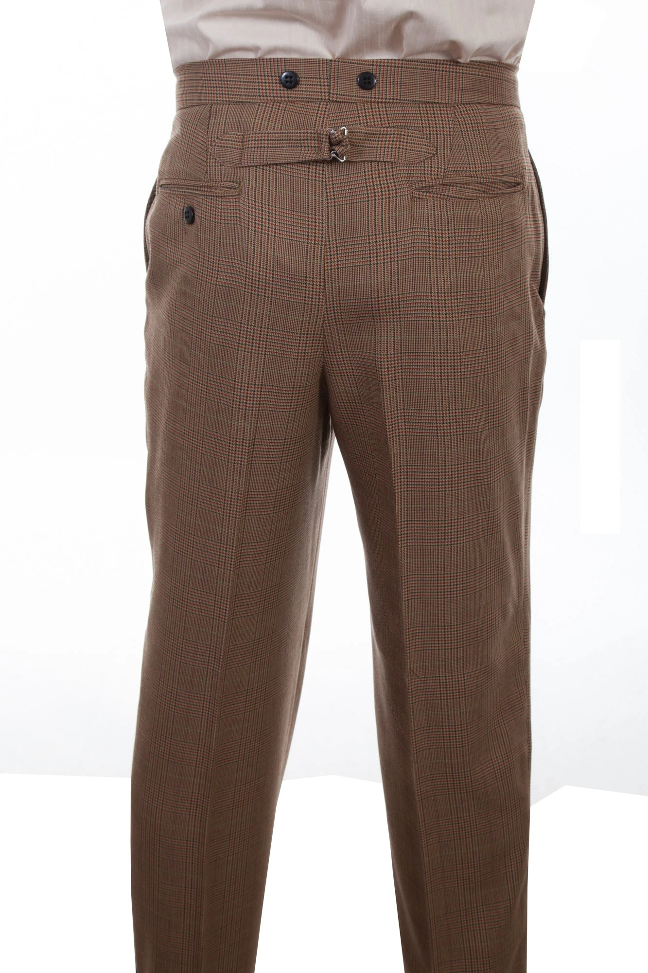 Scully Wahmaker Mens Tan Wool Blend Plaid Pants - Image 2