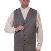 Scully Wahmaker Mens Multi-Color Linen Blend Vintage Plaid Vest