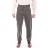 Scully Men's WAH MAKER Cotton Herringbone Pants - Army Green