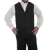 Scully Wahmaker Mens Black 100% Cotton Herringbone Vest