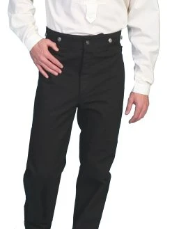 Scully Men's WAH MAKER Canvas Duckin' Frontier Pants - Black