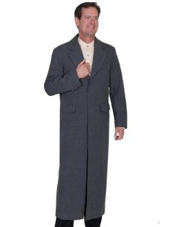 Scully Wahmaker Mens Heather Grey Polyester Frock Coat