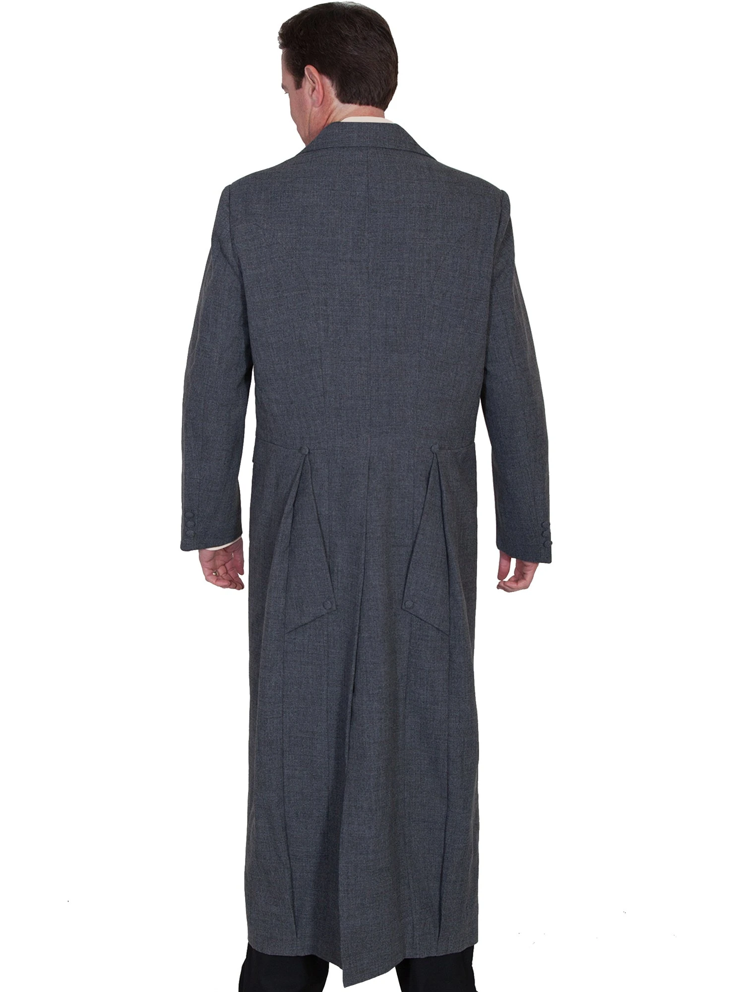 Scully Wahmaker Mens Heather Grey Polyester Frock Coat - Image 3