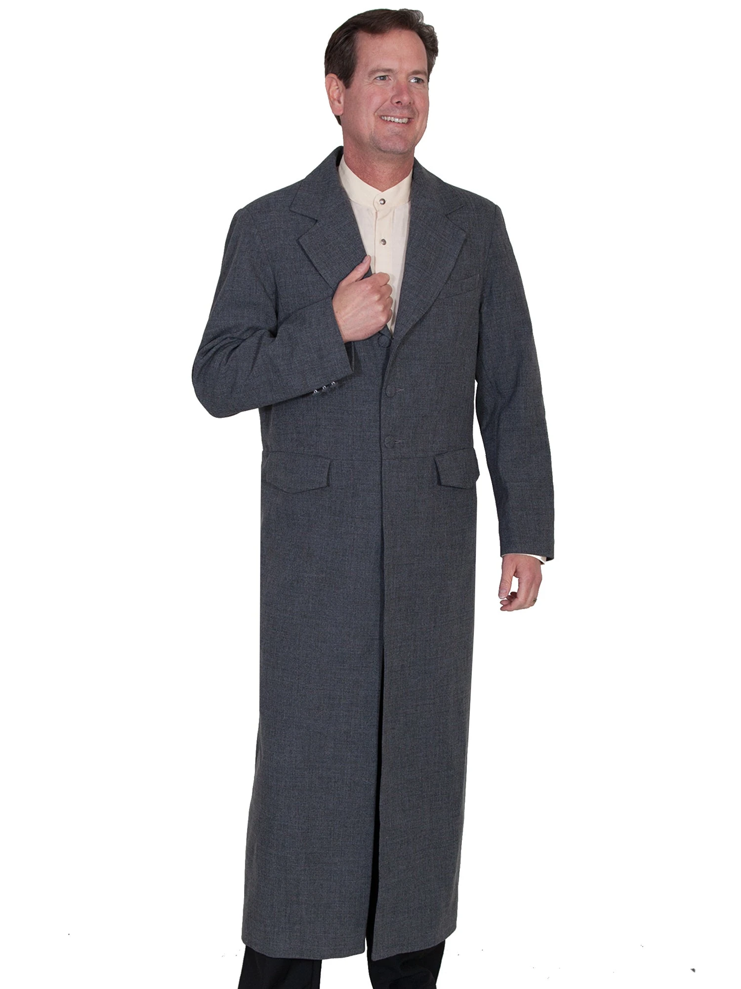 Scully Wahmaker Mens Heather Grey Polyester Frock Coat