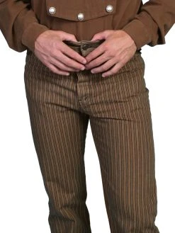 Scully Men's WAH MAKER Rail Stripe Pants - Taupe