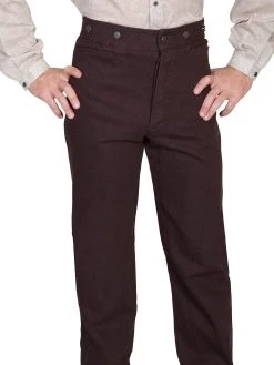 Scully Wahmaker Mens Walnut 100% Cotton Classic Trousers