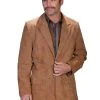 Scully Leather Mens Western Sportcoat Blazer Jacket Button Front Maple