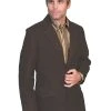 Scully Leather Mens Western Sportcoat Blazer Jacket Button Front Brown