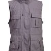 Scully Womens Silver Nylon Petite Pocket Vest