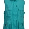 Scully Womens Teal Nylon Multi-Pocket Vest