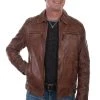 Scully Mens Brown Lamb Leather Rich Jacket