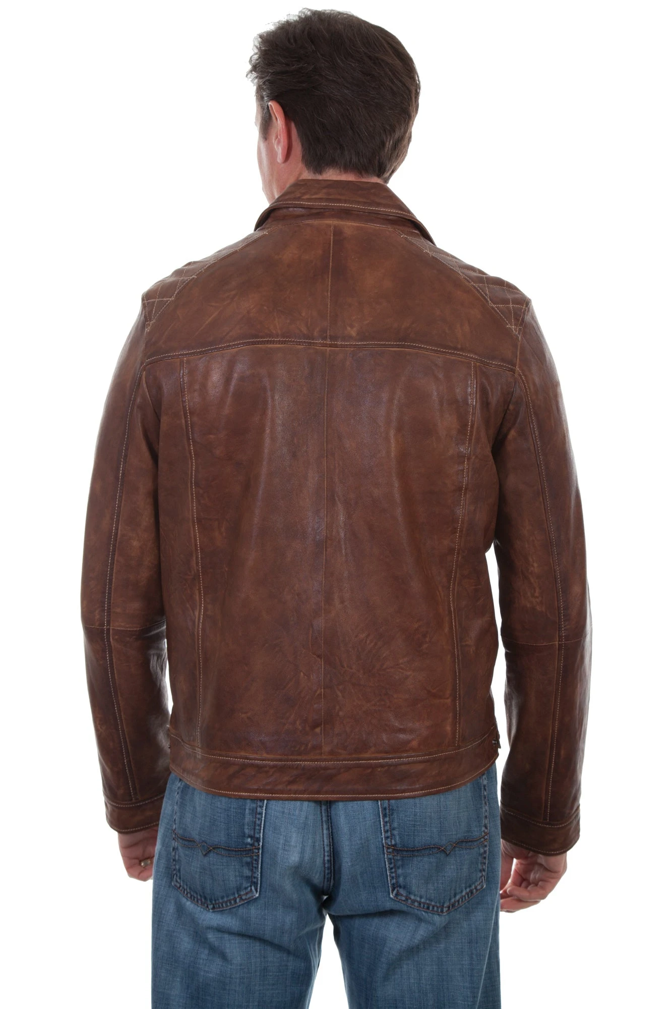 Scully Mens Brown Lamb Leather Rich Jacket - Image 2