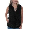 Scully Womens Black Polyester Faux Fur Vest