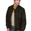 Scully Leather Mens Premium Lambskin Zip Front Jacket Black