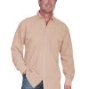 Scully Cantina Mens Sand 100% Cotton Western Casual Shirt