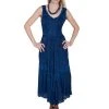 Scully Honey Creek Womens Full Length Dress Blue 100% Rayon Lace Up