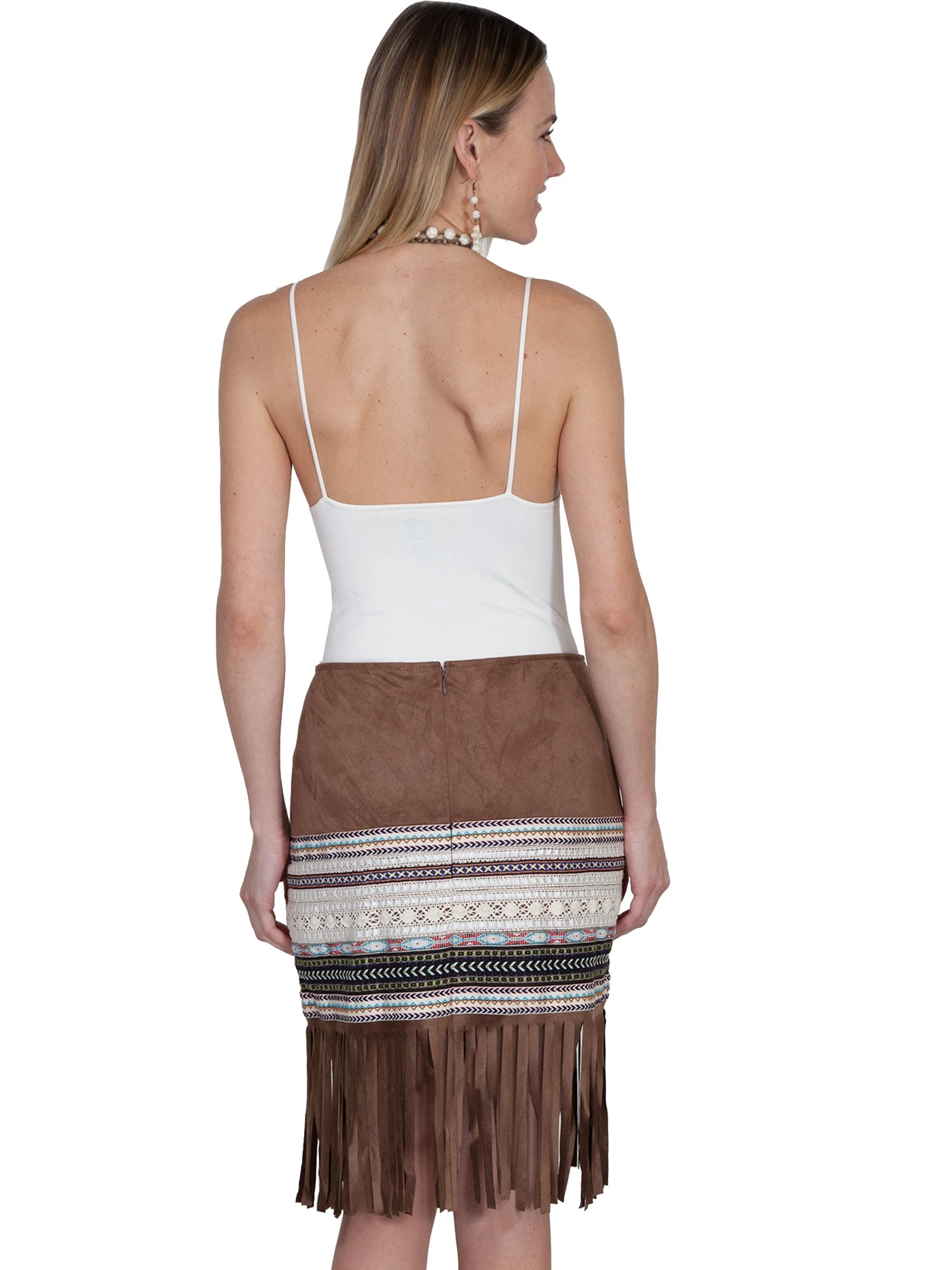 Scully Womens Tan Polyester Taping Skirt - Image 3