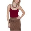 Scully Womens Chocolate Polyester Fringe Skirt