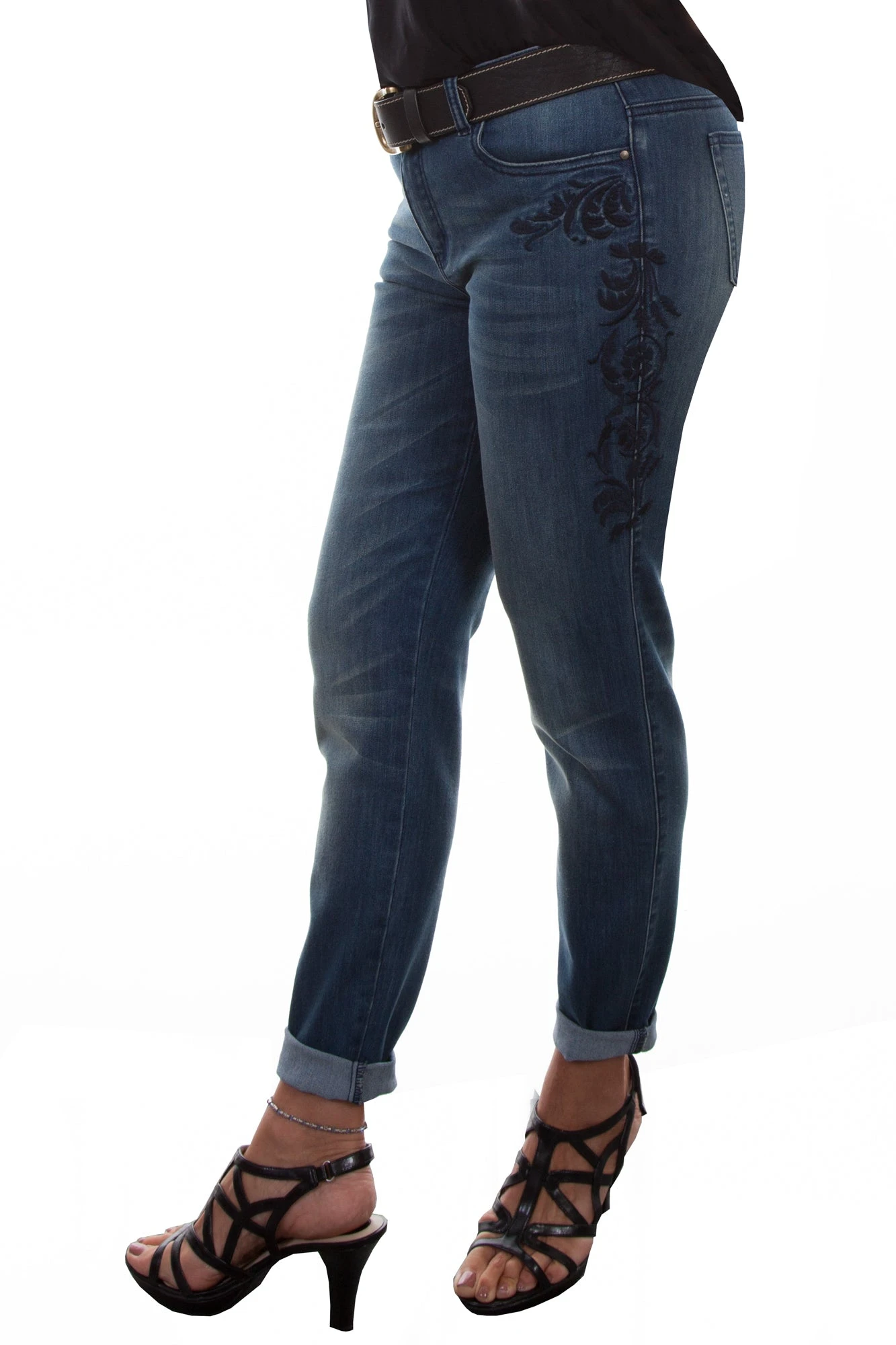 Scully Womens Blue Cotton Blend Tonal Jeans - Image 3
