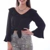 Scully Womens Black Nylon Boho Lace Duster