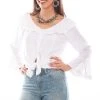 Scully Womens White Nylon Boho Lace Duster