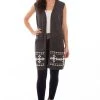 Scully Womens Charcoal 100% Cotton Indian Headdress Cardigan