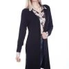 Scully Womens Black Viscose Side Slit Cardigan