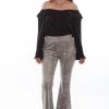 Scully Womens Beige Snake Polyester Snakeskin Bell Pants