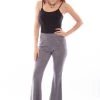 Scully Womens Grey Polyester Bell Bottom Pants