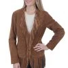 Scully Womens Cinnamon Suede Western Jacket