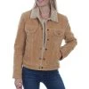 Scully Womens Old Rust Suede Faux Fur Jean Jacket