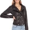Scully Womens Black Leather Double Breasted Jacket
